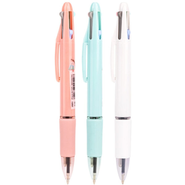 Pulpen 4 Warna DELI EQ181 Pen Ballpoint Body Pastel Soft Color
