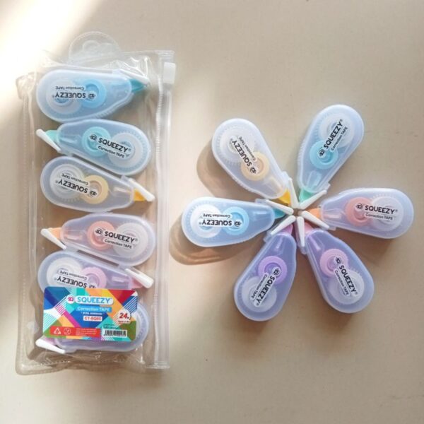 Tip Ex Kertas Correction Tape Mini Set isi 6 SQUEZZY CT-SQ 06