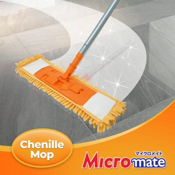 Alat Pel Lantai Kain Microfiber BAGUS Chenile Mop Set W-22306 - Gambar 2