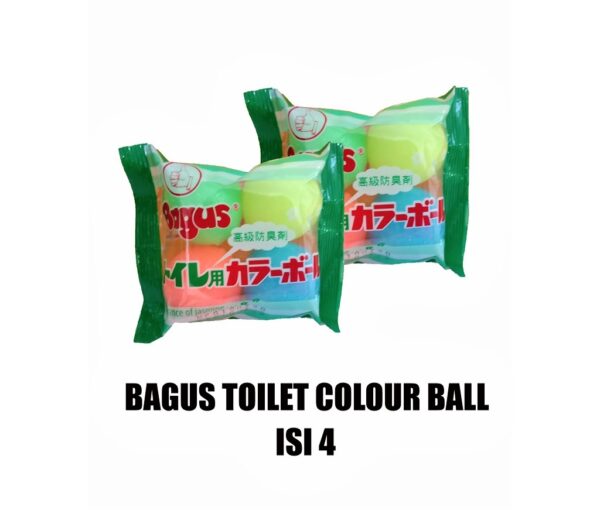 Pengharum Kamar Mandi Kamper Warna Toilet BAGUS Toilet Colour Ball isi 4 pcs