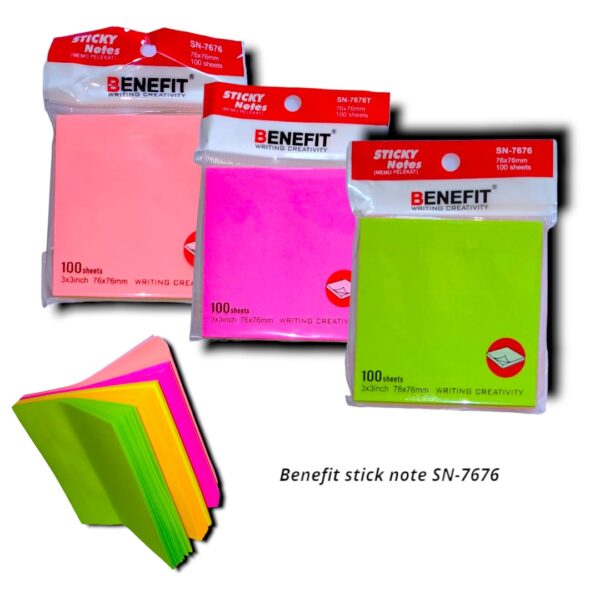 Sticky Notes Memo Tempel Warna 76 mm x 76 mm isi 100 lembar