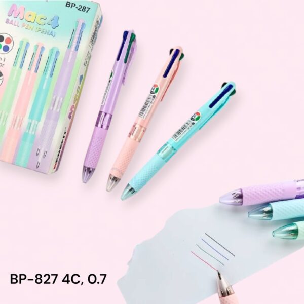 Ballpoint Pen 4 Warna BENEFIT BP-287 Soft Color Pastel Body