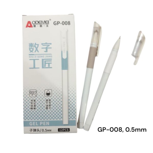 Pen Pulpen Ballpoint Gel Full Tank AODEMEI GP-033 / GP-008 Neddle Tip Ujung Lancip 0.5 mm - Gambar 2