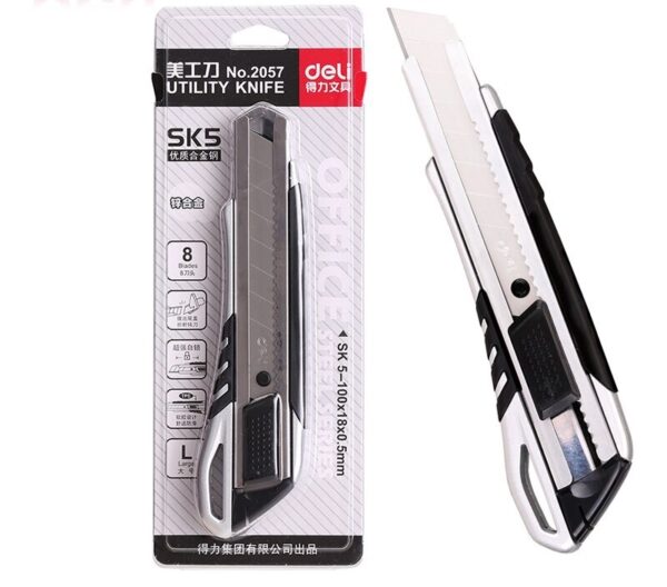 Pisau Cutter Besar Body Besi DELI 2057 ( L-500 )