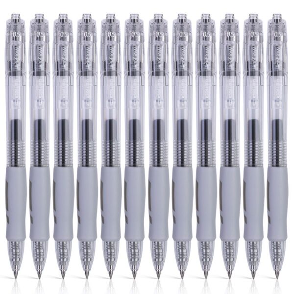 Pulpen Pen Gel 0.5 mm Ballpoint Jel Pena Cair Tekan Cetrek Rectract Hitam S-128 - Gambar 2