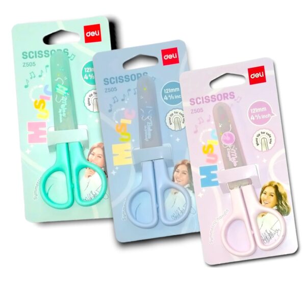 Gunting Anak Deli Kids Scissors Stainless + Tutup CZ-505