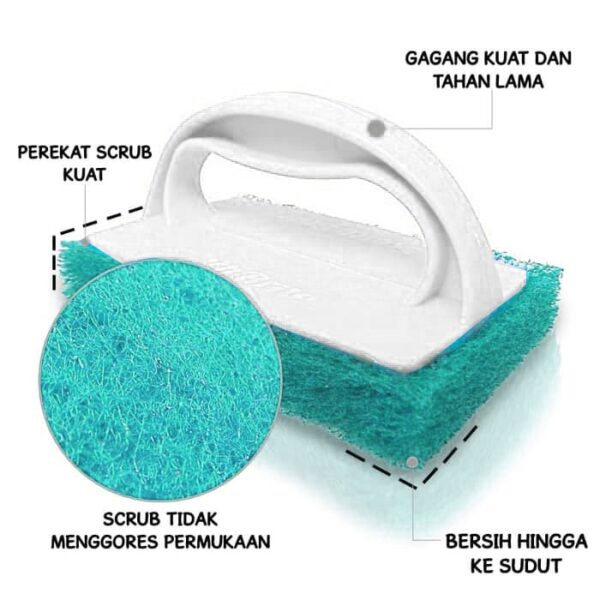 Sikat Porselen Kamar Mandi Gagang SCOTCH BRITE ID-42 Toilet Brush - Gambar 2