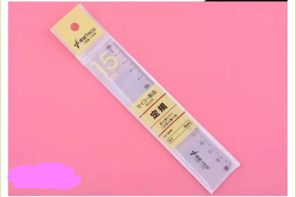 Penggaris Plastik Tebal Bening Transparant 15 cm Plastic Ruler