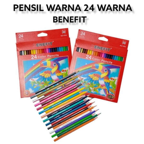 Pensil Warna 24 Warna BENEFIT Color Pencil