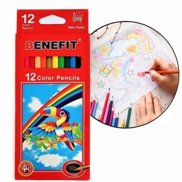 Pensil Warna 12 Warna BENEFIT Color Pencil - Gambar 2
