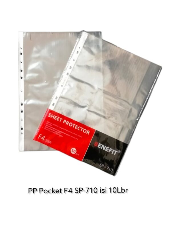 Sheet Protector Pp Pocket Folio Plastik Map Dokumen File Ordner isi 10 lembar