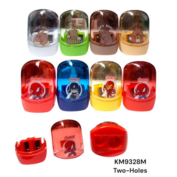 Rautan Sharpener Pensil Anak Lucu 2 Lubang Pencil Shapener - Gambar 3
