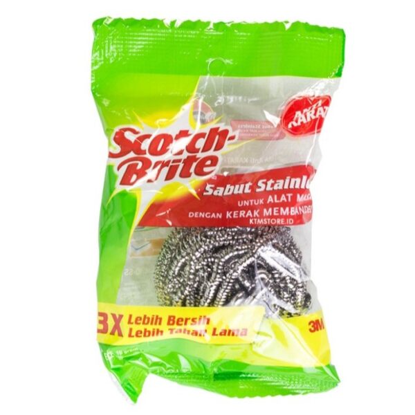 Sabut Cuci Besi Stainless SCOTCH BRITE ID-SS XL Besar 25 Gr
