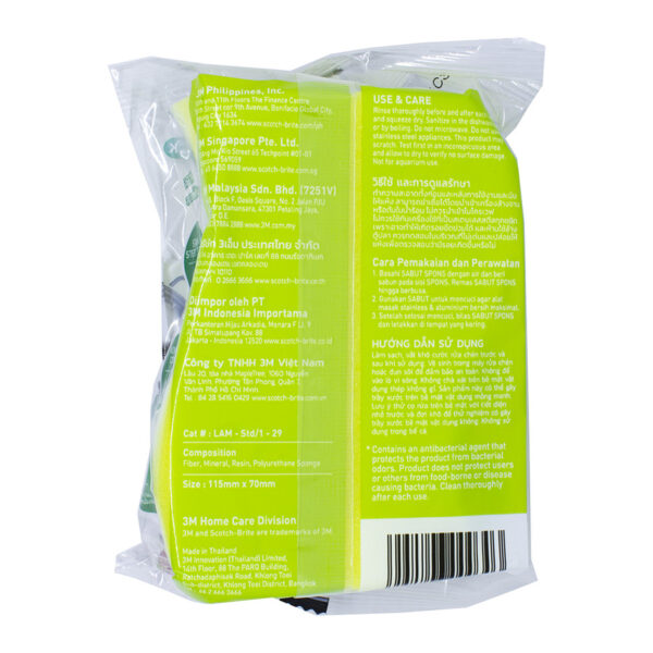 Spons Sabut Cuci Piring Tough Clean Scrub Sponge SCOTCH BRITE - Gambar 3