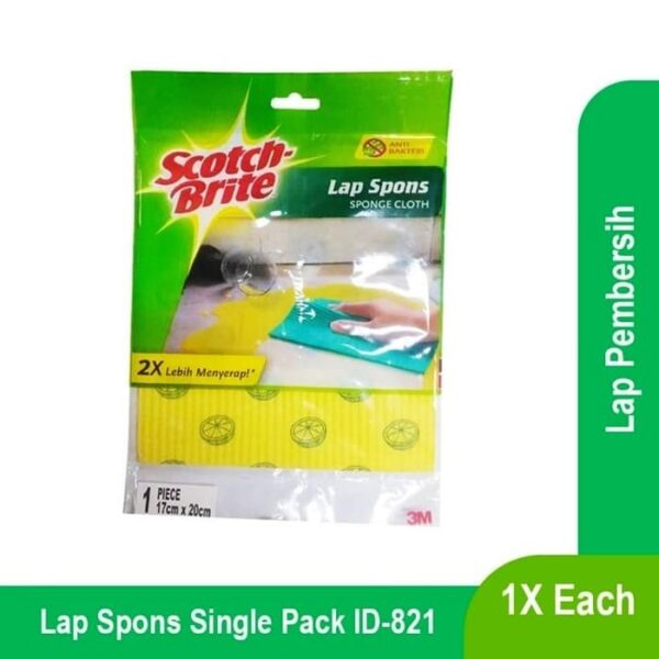 Lap Pembersih Serap Tinggi Lap Spons SCOTCH BRITE Sponge Cloth ID-821