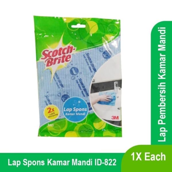 Lap Pembersih Serap Tinggi Lap Spons SCOTCH BRITE ID-822 Sponge Cloth Motif