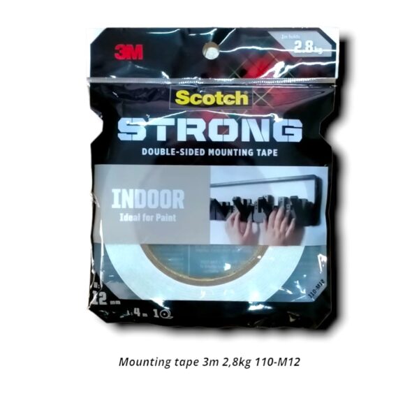 Double Tape Mounting Tape Foam Busa Kuat 3M SCOTCH Indoor Dalam Ruangan 110-M12 ( 12 mm x 4 meter )