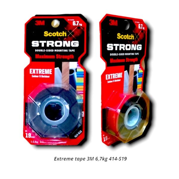 Mounting Tape Double Tape Busa Foam Tape Extreme Tape Outdoor Indoor Ekstra Kuat 3M SCOTCH 414-S19 ( 19 mm x 1,5 meter )
