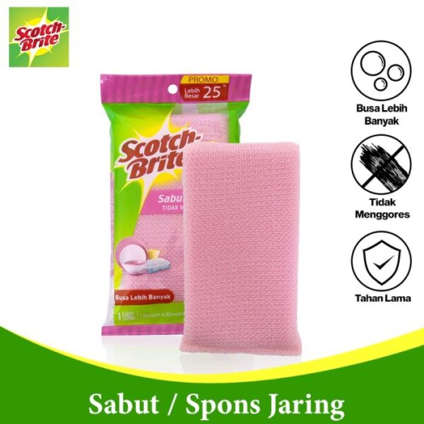 Spons Sabut Cuci Piring Jaring Anti Gores SCOTCH BRITE ID-T60