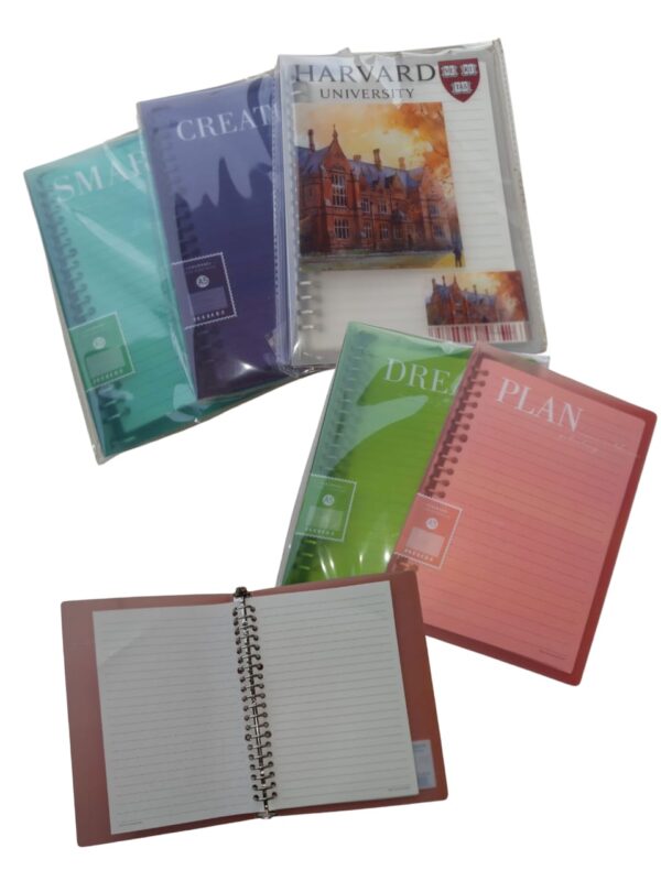Binder Note A5 Loose Leaf 20 Ring Besi Cover Transparan Tebal SQ-3298
