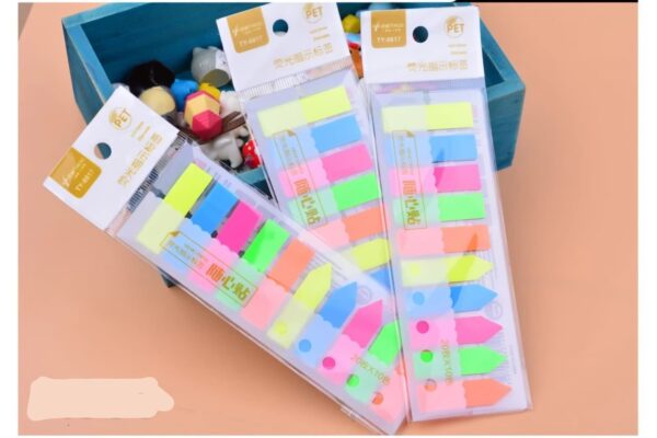 Sticky Notes Page Marker Penanda Halaman Plastik 8 Warna Arrow Indexer - Gambar 3