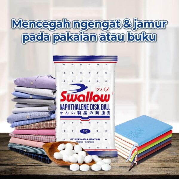 Pengharum Ruangan Kamper SWALLOW Napthalene 35 Gr Anti Ngengat Jamur