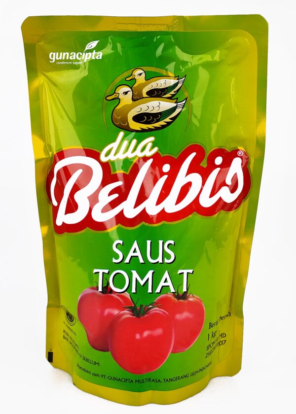 Saus Tomat DUA BELIBIS Premium 1 Kg Pouch Refill Tomato Ketchup