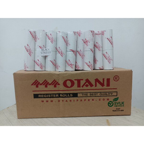 Kertas Print Termal Kasir Edc Kecil Printer Bluetooth OTANI 57x31 Coreless Per Dus Karton Thermal Paper