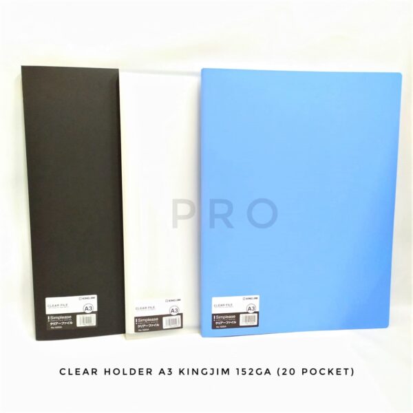 Clear Holder Document Keeper A3 KINGJIM isi 20 lembar Display Book Besar