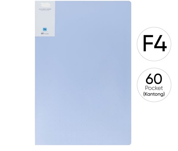 Map Dokumen File Display Book Clear Holder 60 Lembar Pastel Soft Color Document Keeper Folio F4