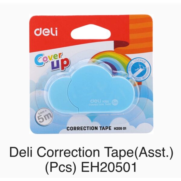 Tip Ex Kertas Roll Correction Tape Bentuk Lucu DELI H205 ( 5 meter )
