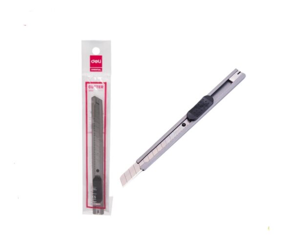 Cutter Kecil DELI Body Besi Stainless 2053