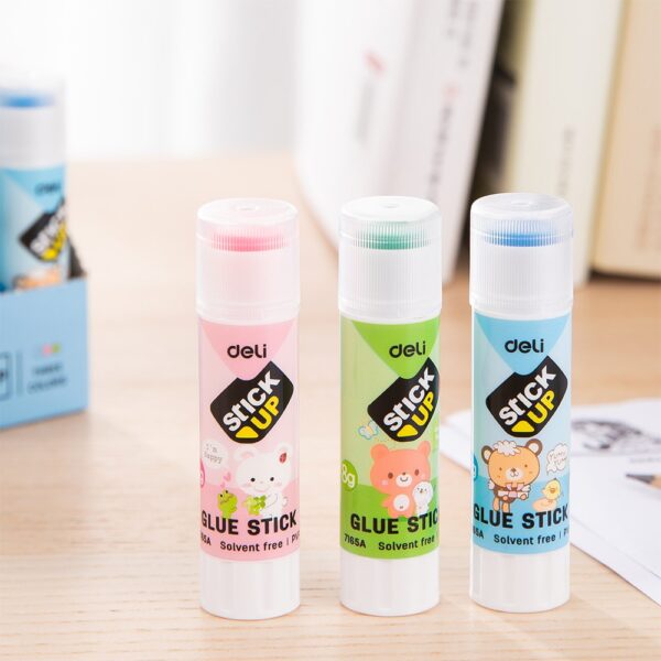 Lem Kertas Stik DELI Lucu Fancy 7165 Glue Stick 8 gr - Gambar 2
