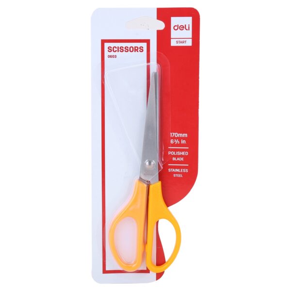Gunting Kertas DELI Stainless 0603 Sedang Medium 17 cm - Gambar 2