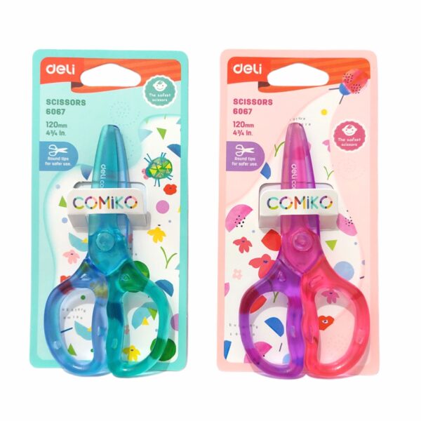 Gunting Kertas Anak Balita Bahan Plastik DELI 6067 Plastic Kids Scissors