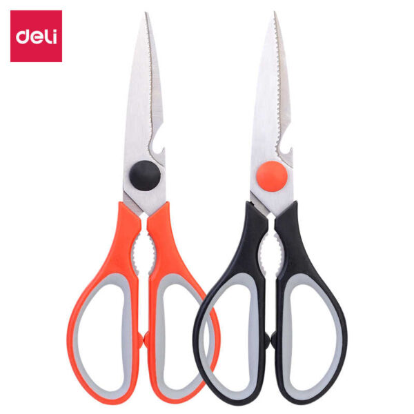 Gunting Dapur Stainless Anti Karat Deli 77750 Kitchen Scissors  Stainless ( 21 cm ) - Gambar 2