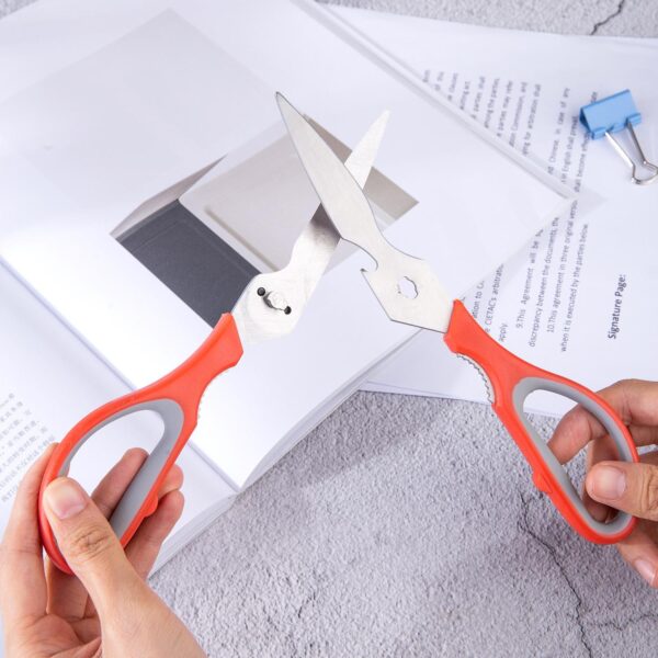Gunting Dapur Stainless Anti Karat Deli 77750 Kitchen Scissors  Stainless ( 21 cm ) - Gambar 5