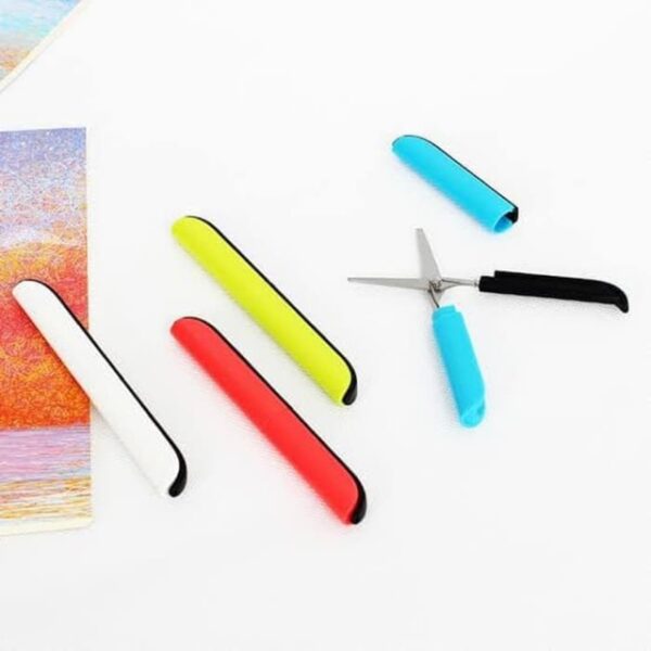 Gunting Lipat Saku DELI Travel Scissors + Tutup 0600 - Gambar 2
