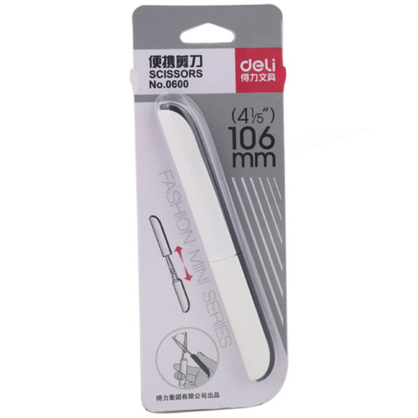 Gunting Lipat Saku DELI Travel Scissors + Tutup 0600