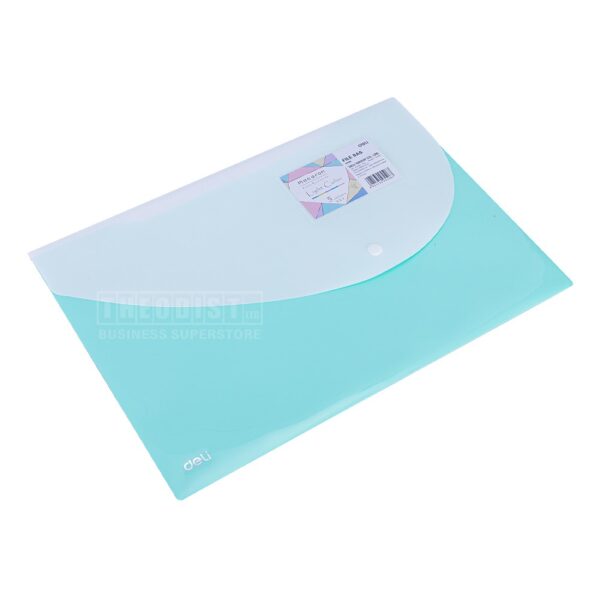 Map Kancing Plastik Envelope Bag Folio DELI 5506 Pastel Soft Color - Gambar 3