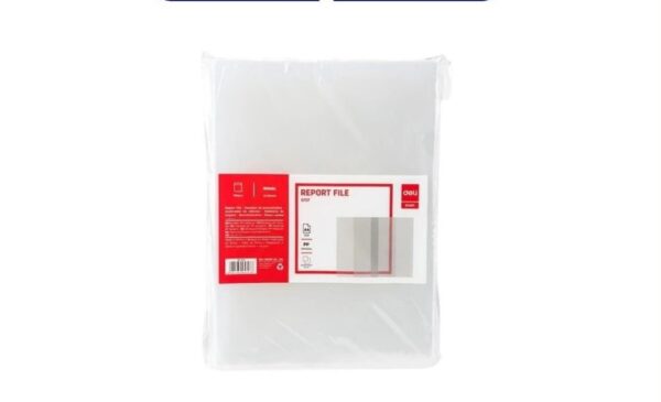 Map L Plastik Dokumen Clear Sleeve DELI 5707 A4 Tebal Bening Report File