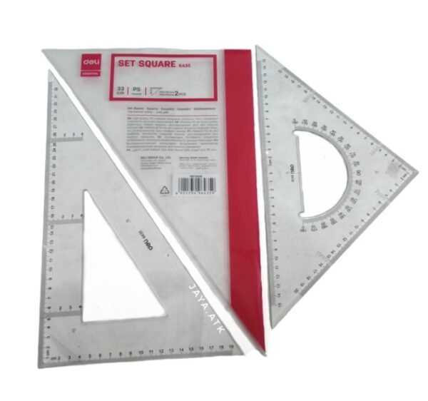 Penggaris Mistar Segitiga DELI Set Square 30 cm x 33 cm 6435