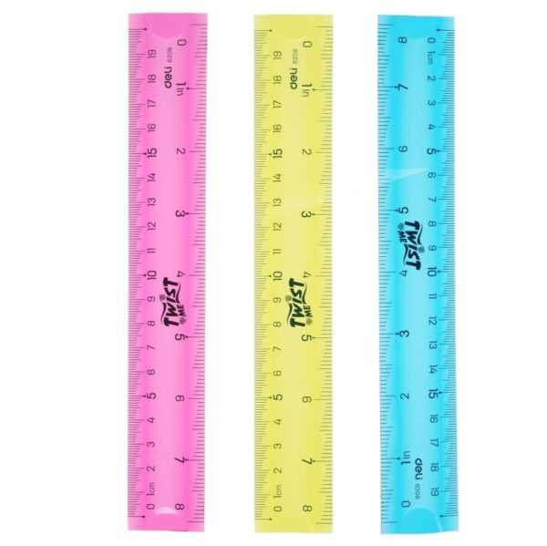 Penggaris Mistar Lentur Fleksibel DELI 6220 Flexible Ruler 20 cm