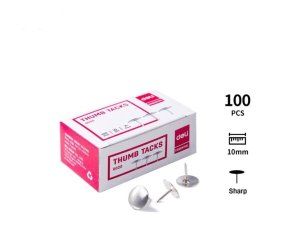 Paku Payung DELI Thumb Tack E-0020 isi 100 pcs