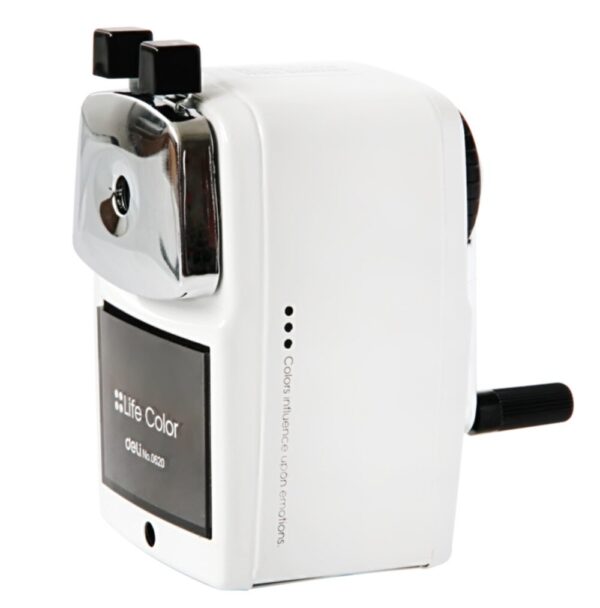 Serutan Meja Putar DELI Besi Stainless 0620 Desk Rotary Pencil Sharpener - Gambar 2