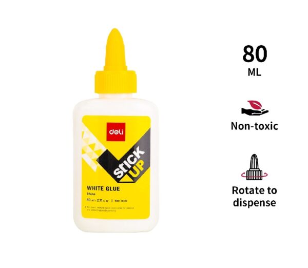 Lem Kayu Prakarya Serbaguna DELI White Glue 39446 ( 80 ml )