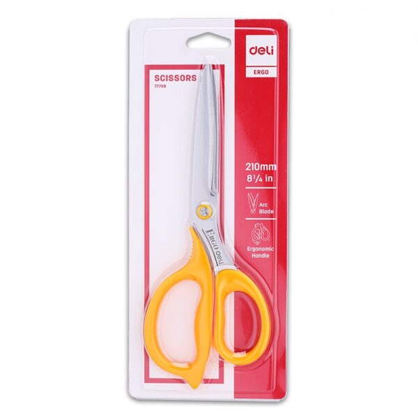 Gunting Kertas Stainless Anti Karat Deli 77758 Scissors  Stainless Ergonomis Besar ( 21 cm ) - Gambar 2