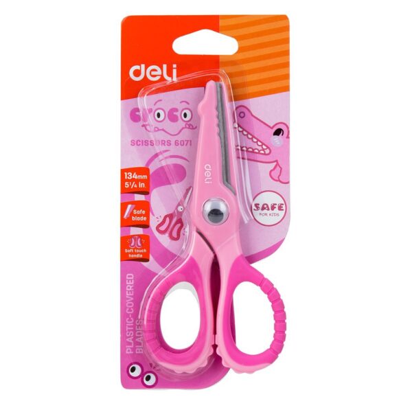 Gunting Anak + Pengaman 6071 Bentuk Lucu Kids Scissors Ujung Tumpul - Gambar 2