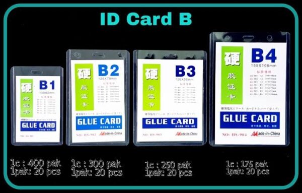 Name Tag Id Card Holder Plastik Tebal B2 ( 12,4 cm x 8 cm )