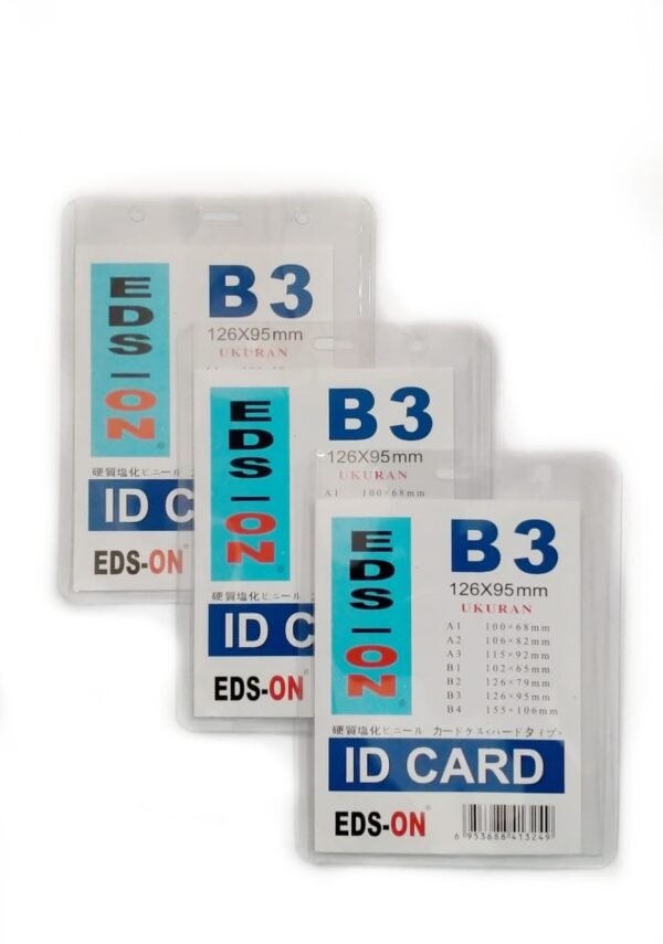 Name Tag Id Card Holder Plastik Tebal B3 ( 12,4 cm x 9.5 cm )